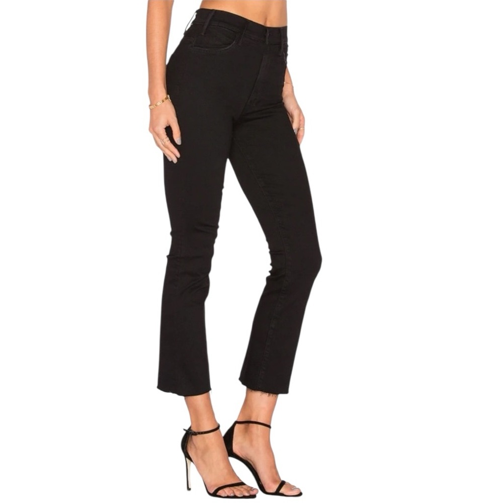 MOTHER Size 30 The Hustler Ankle Fray Black Jeans Not Guilty S11